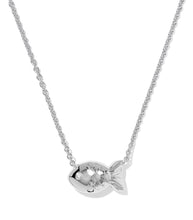 Load image into Gallery viewer, Kendra Scott Parker Fish Silver Pendant Necklace in Abalone Shell
