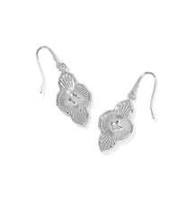 Load image into Gallery viewer, Kendra Scott Abbie Medallion Small Silver Drop Earring in White Mix
