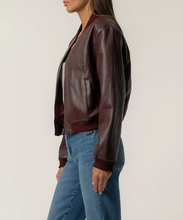 Load image into Gallery viewer, Steph Bomber Jacket in Bordeaux
