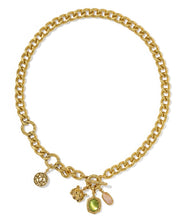 Load image into Gallery viewer, Raina Vintage Gold Charm Necklace in Multi Mix
