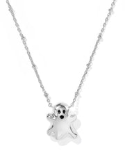 Load image into Gallery viewer, Kendra Scott Ghost Silver Short Pendant Necklace in White Mother of Pearl
