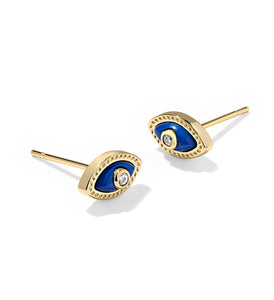 Kendra Scott Mini Eye Gold Stud Earring in Blue Magnesite