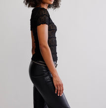 Load image into Gallery viewer, Angelina Lace Tee in Black

