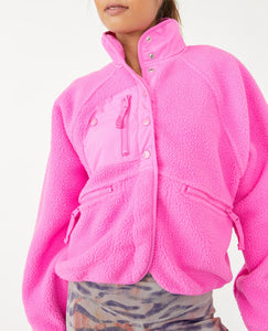 Hit The Slopes Jacket in Hot Pink