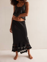 Load image into Gallery viewer, Long Lost Lover 1/2 Slip Skirt in Black
