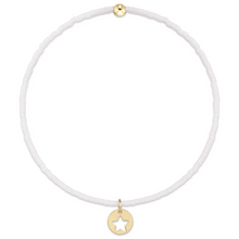 Load image into Gallery viewer, Hope Classic Bracelet - White - Star Small Gold Disc
