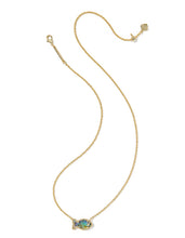 Load image into Gallery viewer, Kendra Scott Parker Fish Gold Pendant Necklace in Abalone Shell
