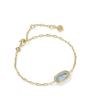Load image into Gallery viewer, Kendra Scott Elaina Luxe Gold Chain Bracelet in Light Blue CZ
