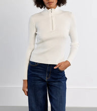 Load image into Gallery viewer, Judy Quarter-Zip Sweater in White
