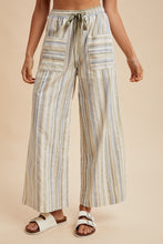 Load image into Gallery viewer, Striped Wide Leg Pant in Dried Sage
