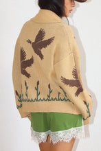 Load image into Gallery viewer, Desert Bird Duck Knit Zip-Up Cardigan in Tan
