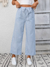 Load image into Gallery viewer, Sheila Striped Wide Leg Pant in Light Blue
