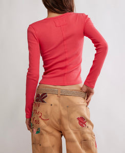 Neria Long Sleeve in Tart Berry