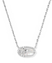 Load image into Gallery viewer, Kendra Scott Elisa Bow Silver Pendant Necklace in Ivory Illusion
