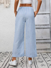Load image into Gallery viewer, Sheila Striped Wide Leg Pant in Light Blue
