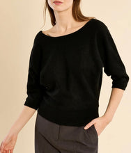 Load image into Gallery viewer, Slouchy Knit Sweater in Black
