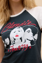 Load image into Gallery viewer, Blondie Tour ‘79 Raglan Tank in Vintage Black
