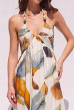 Load image into Gallery viewer, Beaded Halter Midi Dress
