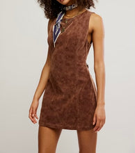 Load image into Gallery viewer, Atlas Suede Mini Dress in Chicory Coffee
