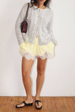 Load image into Gallery viewer, Daisy Embroidered Knit Cardigan in Grey
