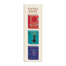 Load image into Gallery viewer, Vintage Books Shaped Magnetic Bookmarks
