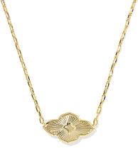 Load image into Gallery viewer, Kendra Scott Abbie Medallion Gold Pendant Necklace in Neutral Mix
