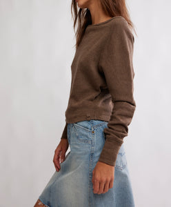 Jess Long Sleeve in Coco Brown Heather