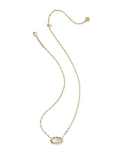 Load image into Gallery viewer, Kendra Scott Elisa Scallop Frame Gold Short Pendant Necklace in Natural Mother of Pearl
