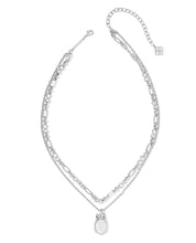 Load image into Gallery viewer, Kendra Scott Daphne Bow Silver Multi Strand Necklace in Ivory Illusion
