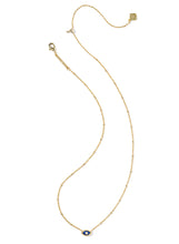 Load image into Gallery viewer, Kendra Scott Mini Eye Gold Short Pendant Necklace in Blue Magnesite
