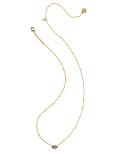 Kendra Scott Mini Eye Gold Short Pendant Necklace in Blue Magnesite