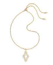 Load image into Gallery viewer, Kendra Scott Abbie Gold Long Pendant Necklace in Neutral Mix
