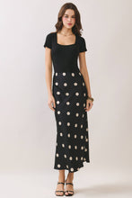 Load image into Gallery viewer, Polka Dot Maxi Skirt in Black
