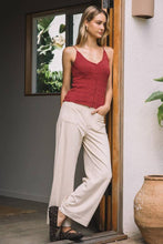 Load image into Gallery viewer, Pointelle Knit Scallop Detail Tank Top in Burnt Sienna
