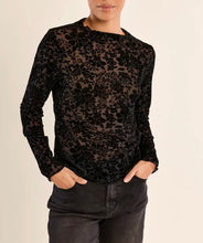 Load image into Gallery viewer, Sheer Floral Top in Black
