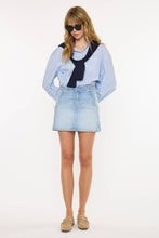 Load image into Gallery viewer, Mid Rise Denim Skirt in Medium Wash
