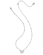 Load image into Gallery viewer, Kendra Scott Cailey Butterfly Silver Short Pendant Necklace in Ivory Mother of Pearl
