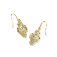 Load image into Gallery viewer, Kendra Scott Abbie Medallion Small Gold Drop Earring in Abalone Sea Green Mix
