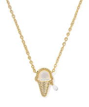 Load image into Gallery viewer, Kendra Scott Ice Cream Gold Necklace in Ivory Mother of Pearl
