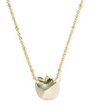 Load image into Gallery viewer, Apple Gold Short Pendant Necklace in Red Illusion
