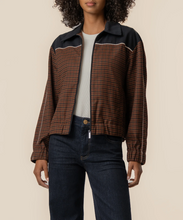 Load image into Gallery viewer, Luca Track Jacket in Black &amp; Brown
