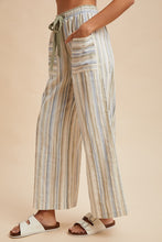Load image into Gallery viewer, Striped Wide Leg Pant in Dried Sage
