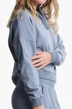 Load image into Gallery viewer, CozyChic Ultra Lite Half-Zip Pullover in Blue Dusk
