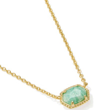 Load image into Gallery viewer, Kendra Scott Daphne Frame Gold Pendant Necklace in Teal Amazonite
