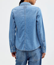 Load image into Gallery viewer, We The Free Benny Slim Denim Top in Harbor Blue
