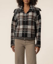 Load image into Gallery viewer, Rue Sweater Knit Zip-Up Jacket in Chocolate
