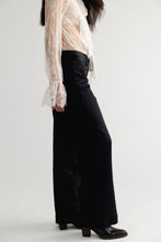 Load image into Gallery viewer, Time Flies Satin Trouser in Black
