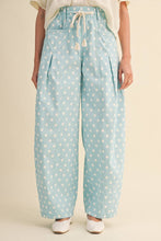 Load image into Gallery viewer, Polka Dot Pleated Barrel Pants in Sky Blue
