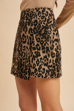Load image into Gallery viewer, Leopard Corduroy Wrap Skirt
