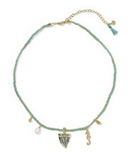 Load image into Gallery viewer, Kendra Scott Oleana Seahorse Gold Charm Necklace in Abalone
